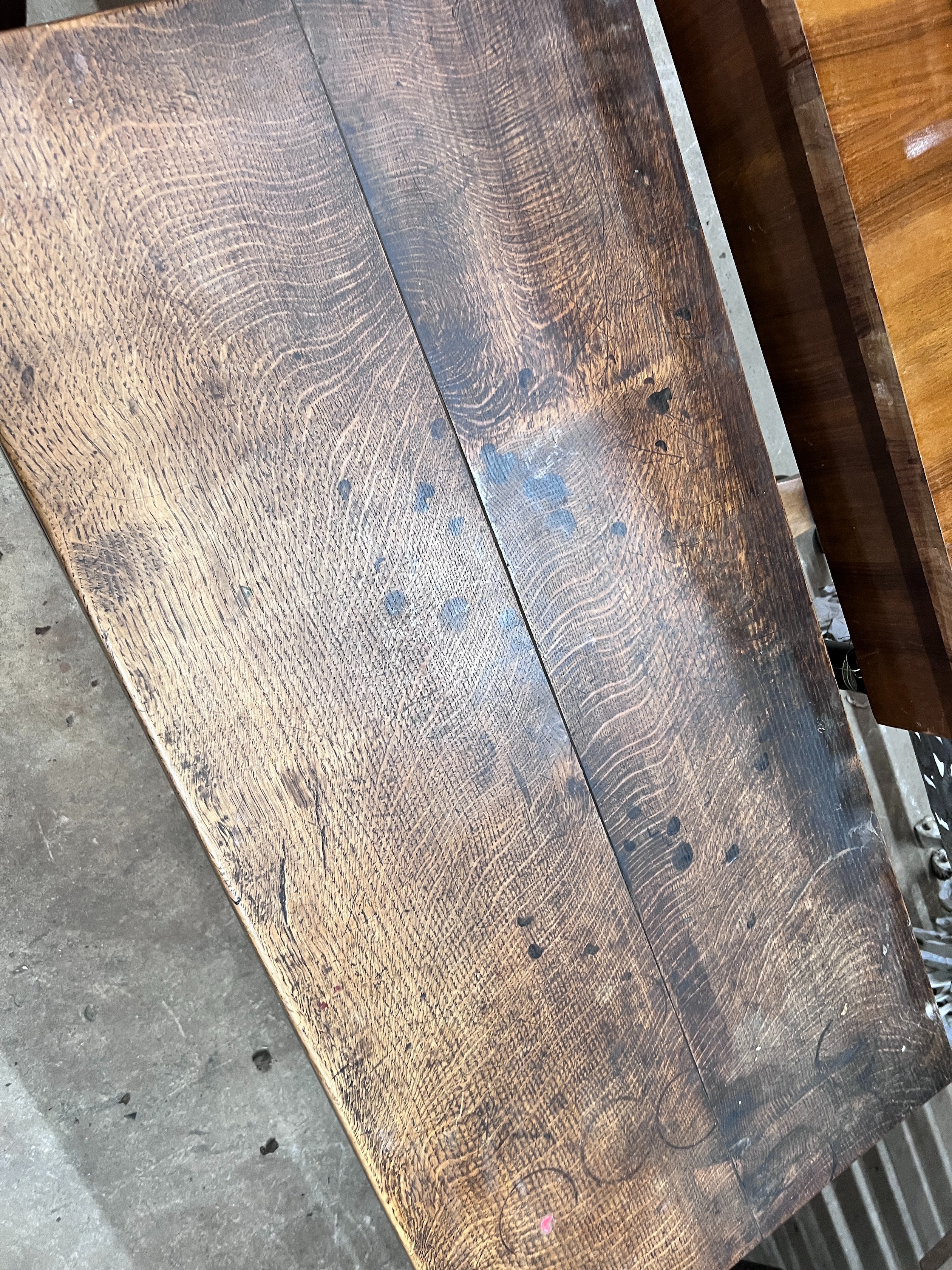 An 18th century and later carved oak coffer, width 108cm, depth 54cm, height 66cm *Please note the sale commences at 9am.